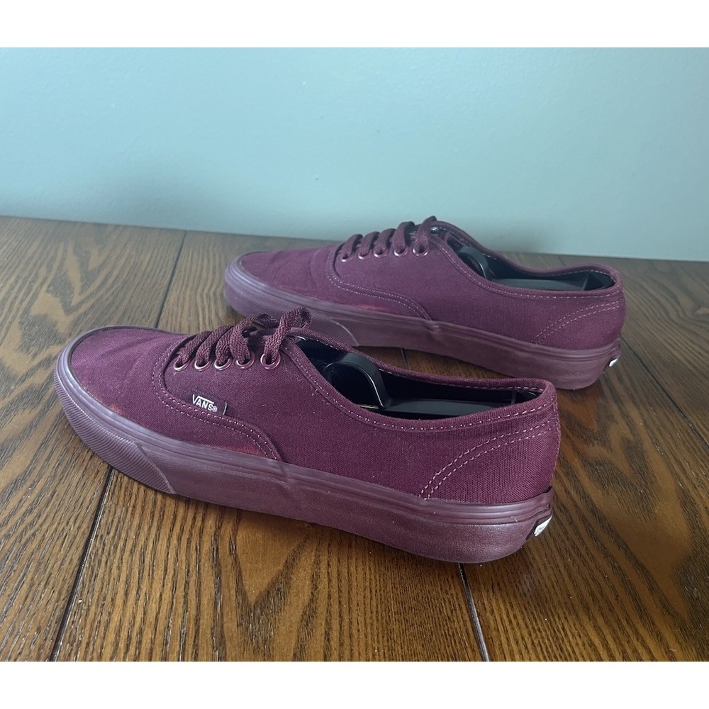 Vans Unisex Men's 6.5 Women's 8 Maroon Authentic Low Top Red Skate Shoe